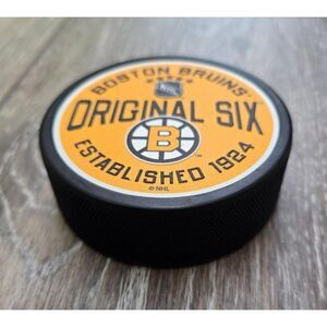 NHL Original Six Boston Bruins Hockey Puck Collectible Memorabilia Sports Fan